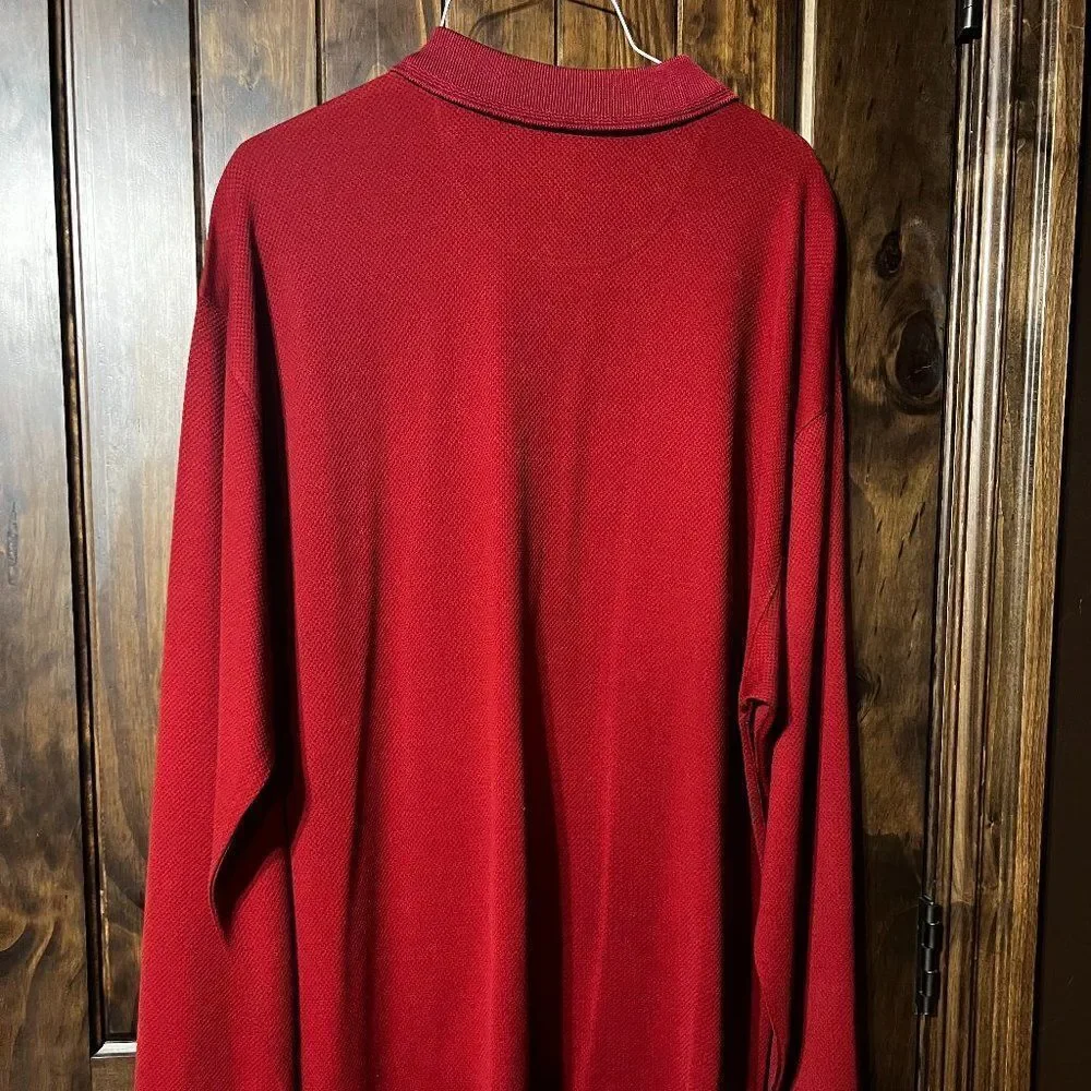 Tommy Bahama Long Sleeve Silk Men's Pullover Collared Shirt Size Large